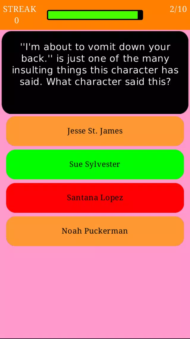 Zrzuty ekranu Trivia for Glee - Fan Quiz for the TV musical comedy series