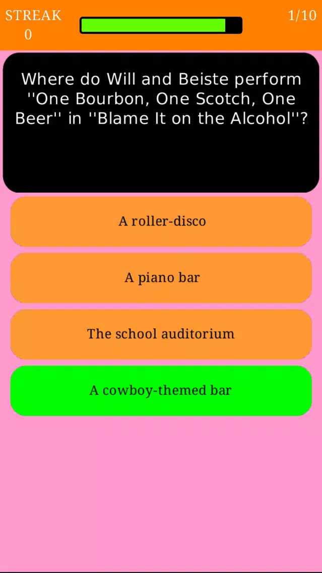 Zrzuty ekranu Trivia for Glee - Fan Quiz for the TV musical comedy series