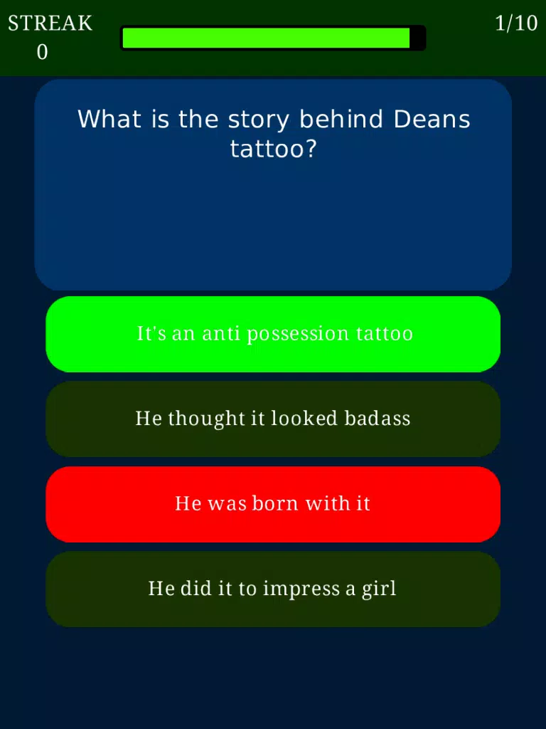 Captures d'écran de Trivia for Supernatural - Fan quiz for the American fantasy horror TV series iPad 