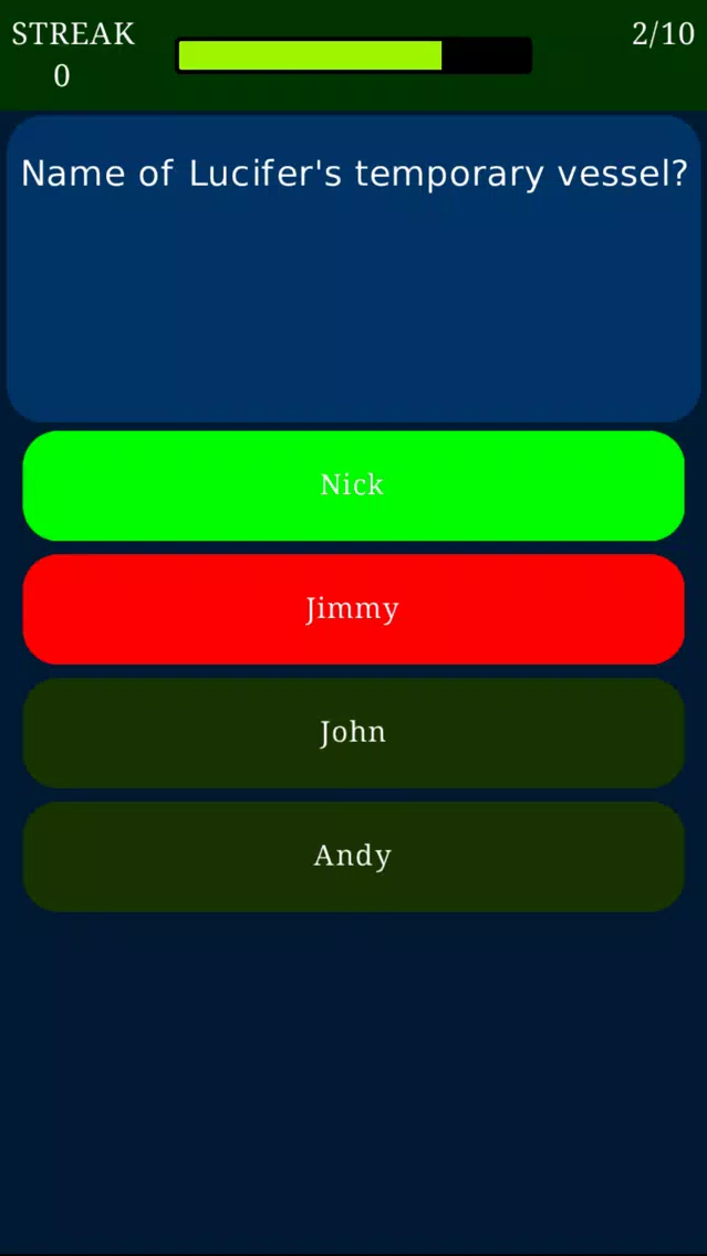 Captures d'écran de Trivia for Supernatural - Fan quiz for the American fantasy horror TV series