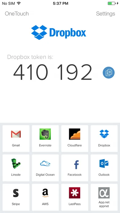 Capturas de pantalla de Twilio Authy