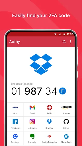 Twilio Authy Authenticator Ekran Görüntüleri