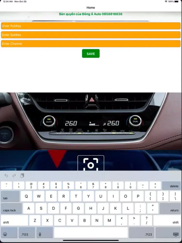 ภาพหน้าจอของ AUTOBOT iPad 