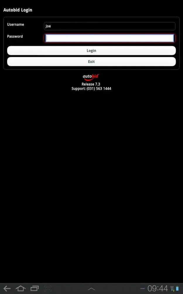 ภาพหน้าจอของ Autobid