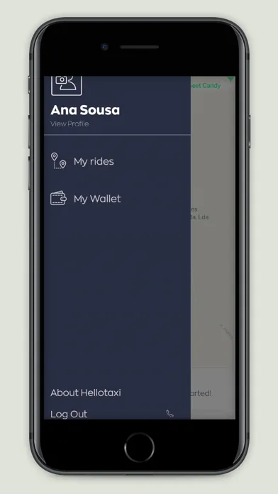 Tangkapan layar Hellotaxi App