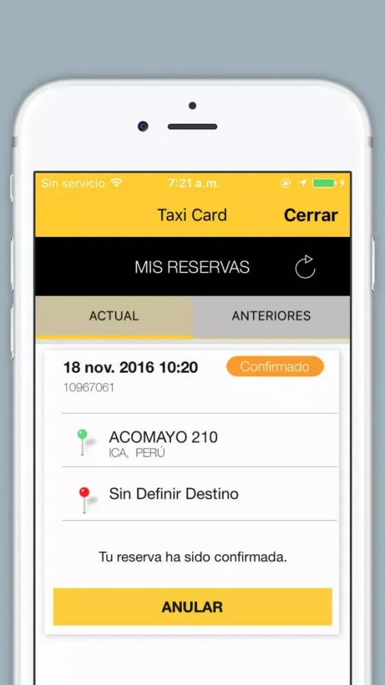 Tangkapan skrin TAXI CARD ICA