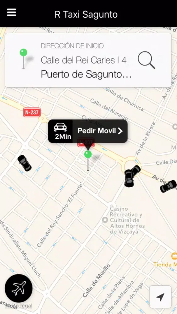 Tangkapan skrin R Taxi Sagunto