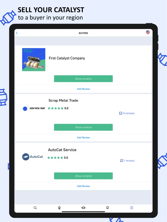 ภาพหน้าจอของ Auto Catalyst Market Catalog iPad 