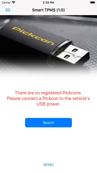 Tangkapan layar AutoCloud TPMS
