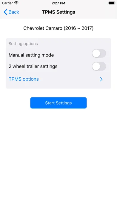 Tangkapan layar AutoCloud TPMS