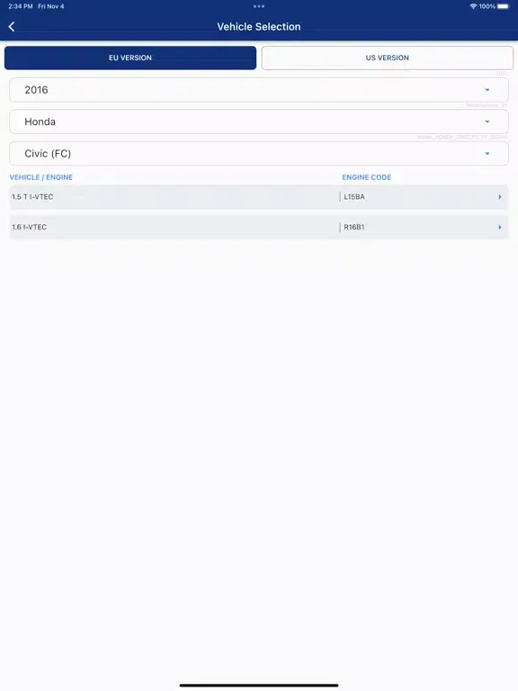Capturas de tela do DRCAR - OBD DATA iPad 