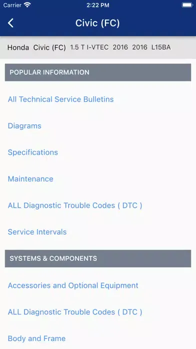 Capturas de tela do DRCAR - OBD DATA