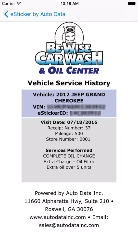 Ảnh chụp màn hình của Be Wise Car Wash & Oil Center