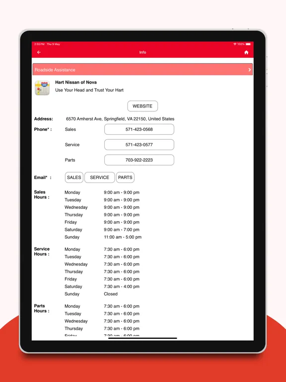 Скриншоты Hart Nissan Auto Group iPad 