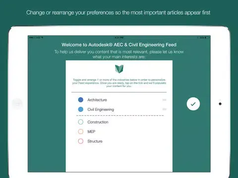 Zrzuty ekranu Autodesk® AEC & Civil Engineering Feed – BIM, CAD, and Autodesk software learning resource iPad 