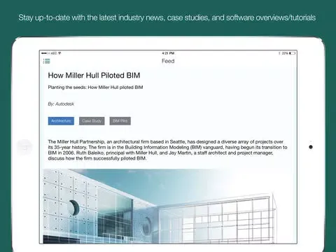 Zrzuty ekranu Autodesk® AEC & Civil Engineering Feed – BIM, CAD, and Autodesk software learning resource iPad 