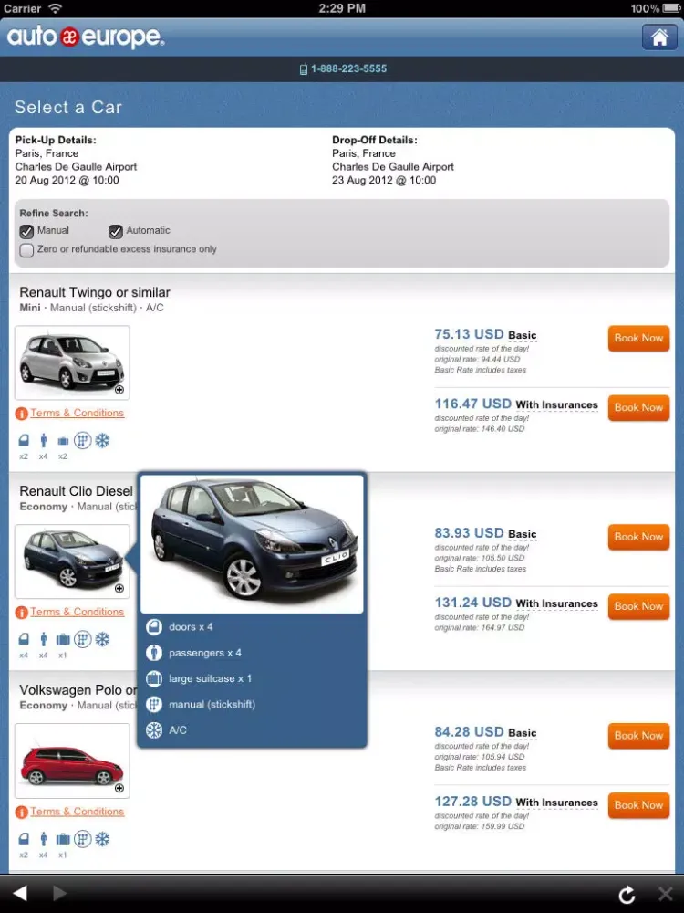 Auto Europe iPad  Ekran Görüntüleri