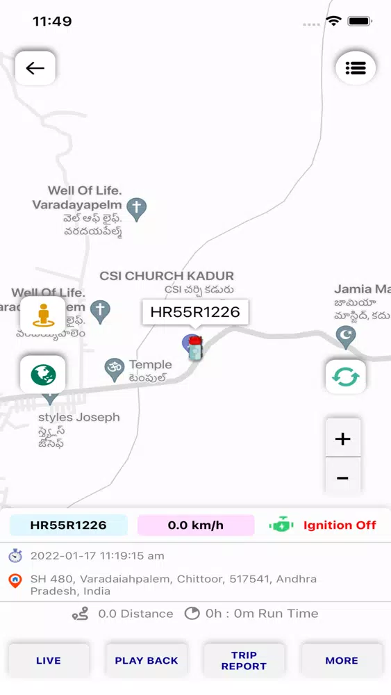Capturas de tela do Autoforce GPS Vehicle Tracker