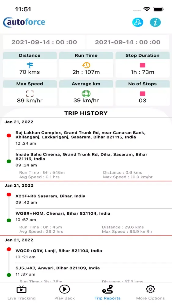 Autoforce GPS Vehicle Tracker 스크린샷