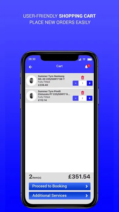 Capturas de tela do MOT Service Centre