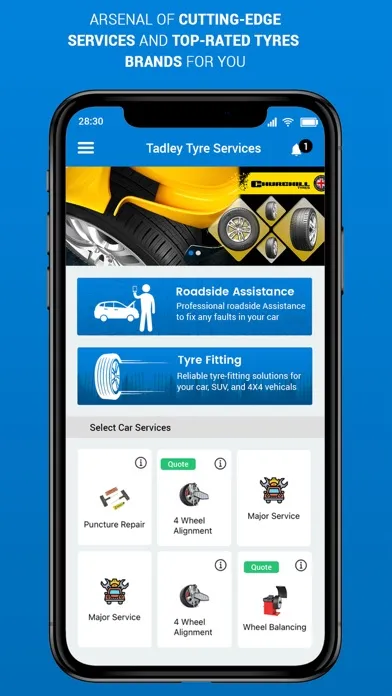 Captures d'écran de Tadley Tyre Services Limited