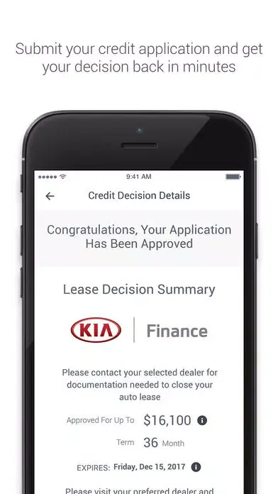 Kia Motors Finance Screenshots