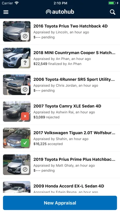 Скриншоты AutoHub Appraisal