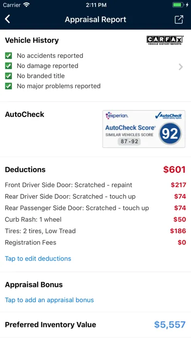 Скриншоты AutoHub Appraisal