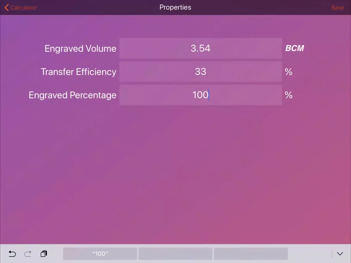 Zrzuty ekranu Coating Weight Calculator iPad 