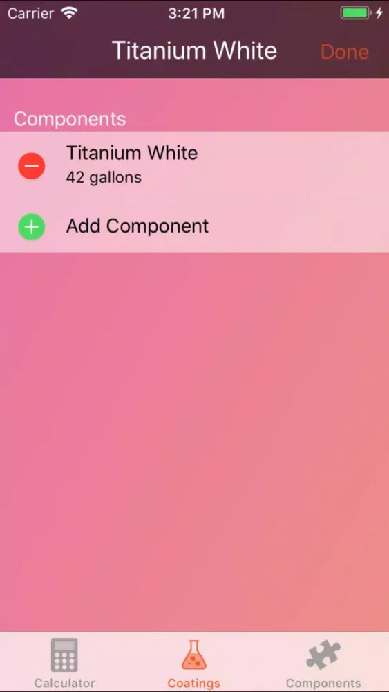 Zrzuty ekranu Coating Weight Calculator
