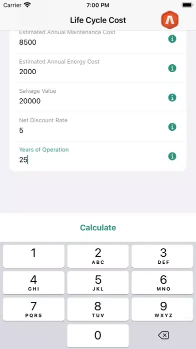 Life Cycle Cost سکرین شاٹس