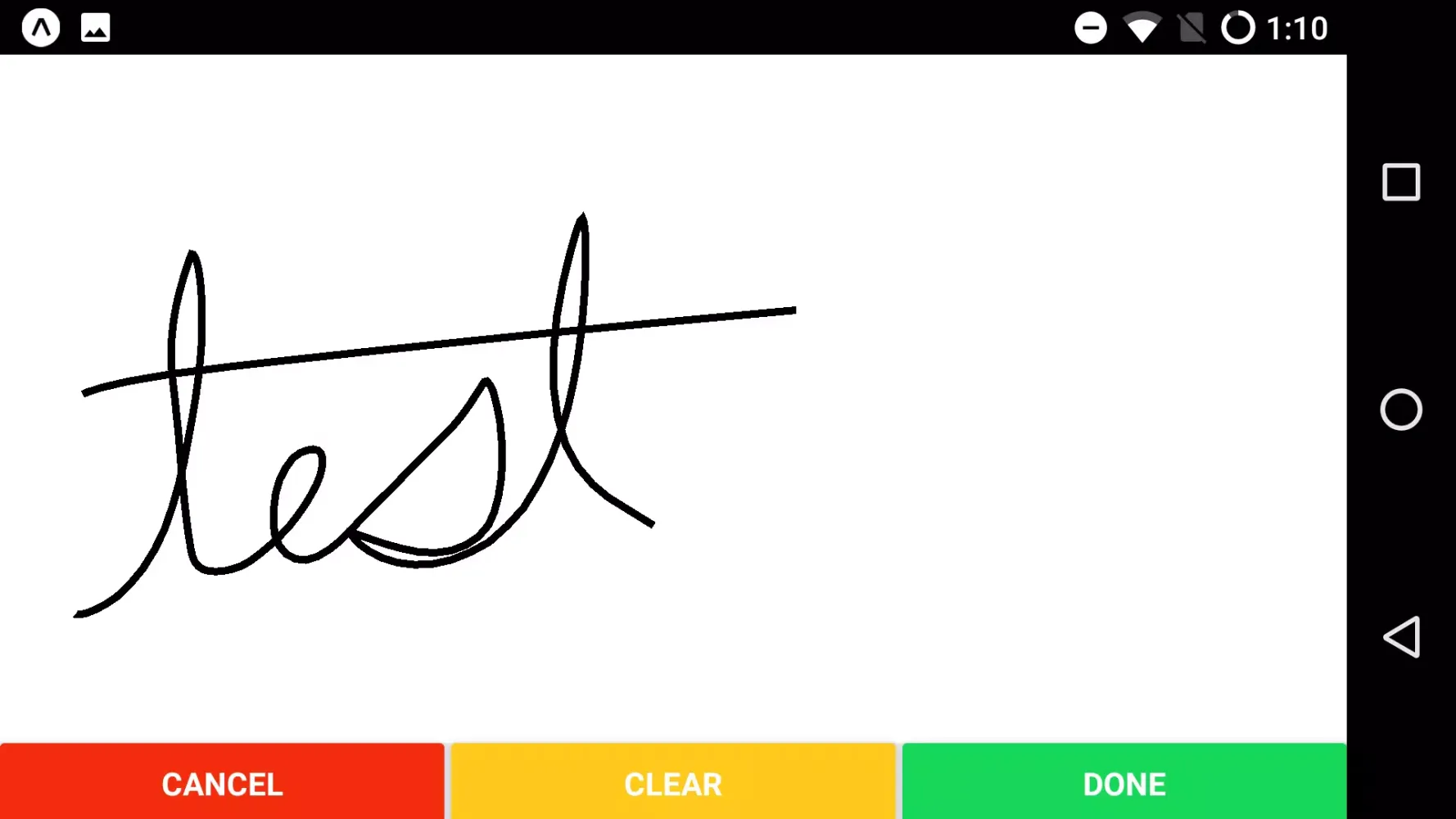 Tangkapan skrin eDelivery Signature Capture