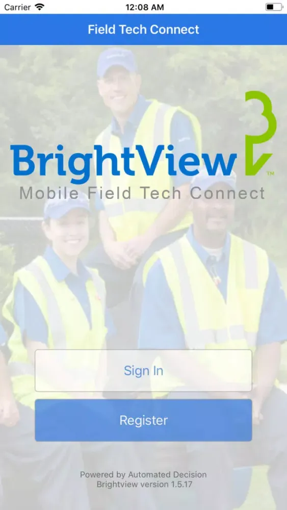 ภาพหน้าจอของ Brightview Field Tech Connect
