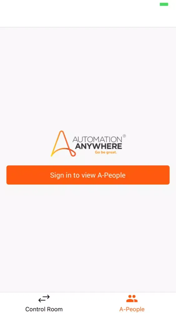 Capturas de tela do Automation Anywhere Mobile