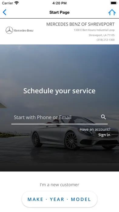 Capturas de tela do Mercedes-Benz of Shreveport