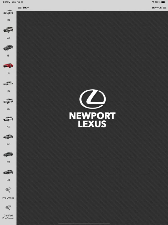 صور Newport Lexus App iPad 