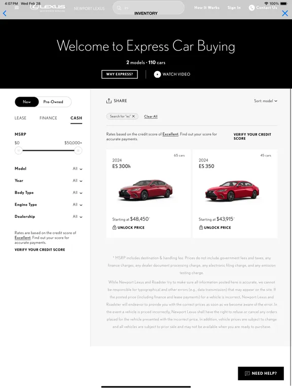 صور Newport Lexus App iPad 