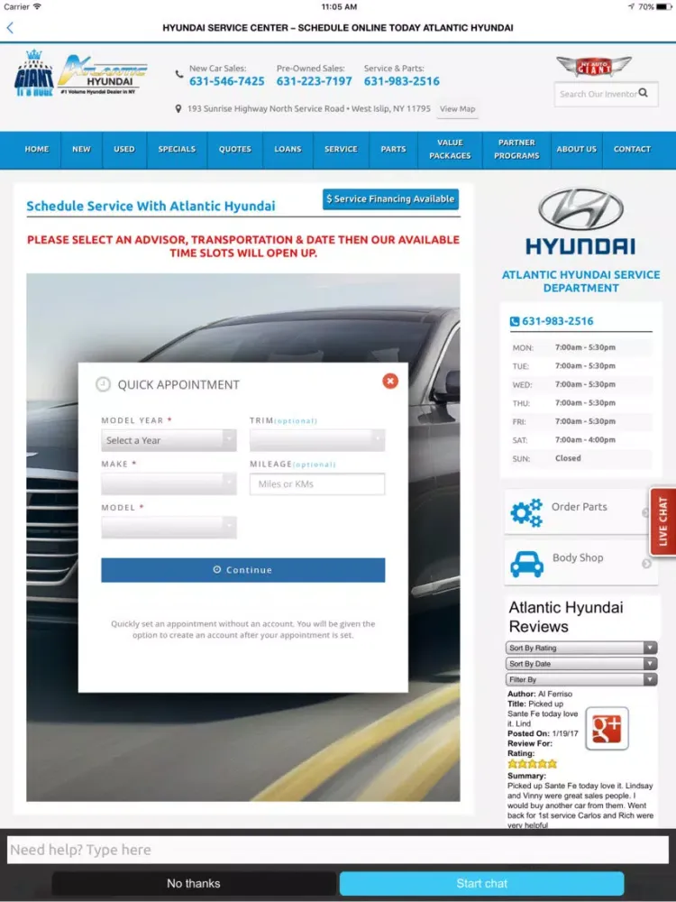Atlantic Hyundai Dealer App iPad  Screenshots