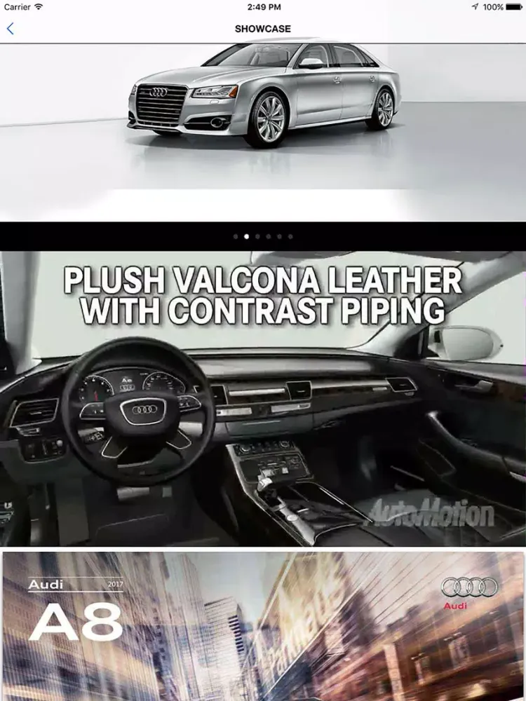 Capturas de tela do Audi Atlanta iPad 