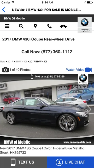 BMW of Mobile Screenshots