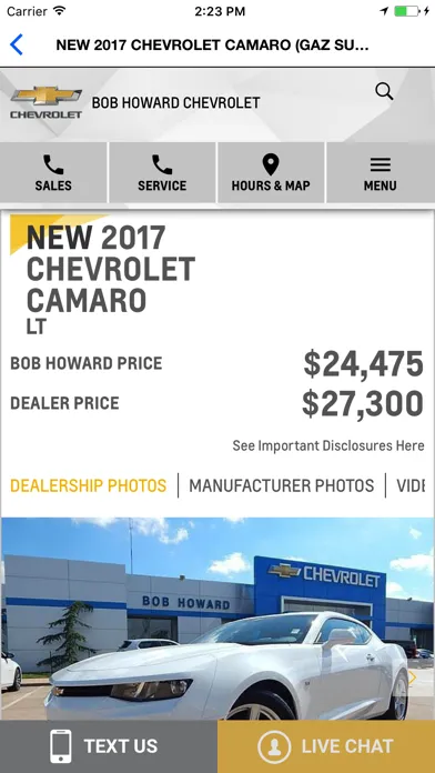 Скриншоты Bob Howard Chevrolet