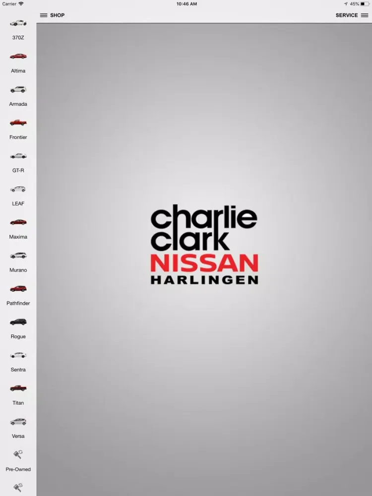 Скриншоты Charlie Clark Nissan Harlingen iPad 