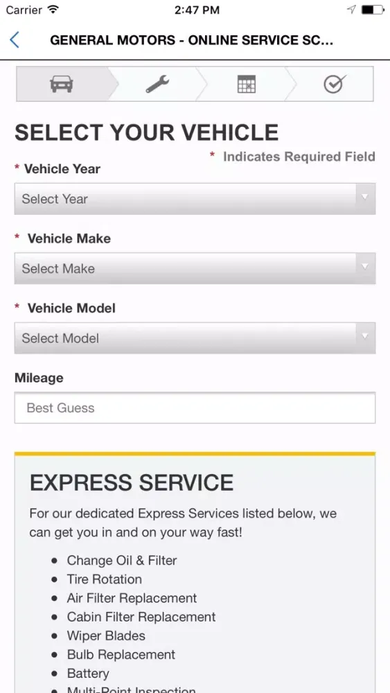 Tangkapan layar Chevrolet of Huntington Dealer App
