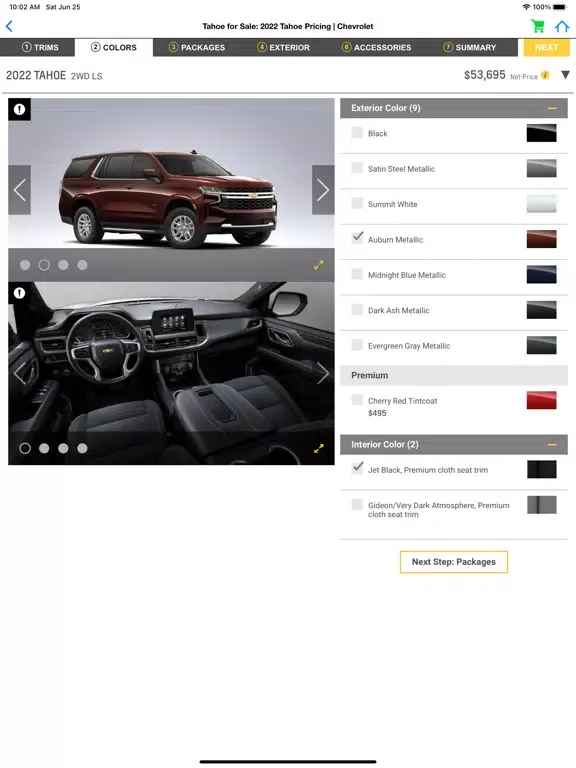 Capturas de pantalla de Chevrolet Tahoe iPad 