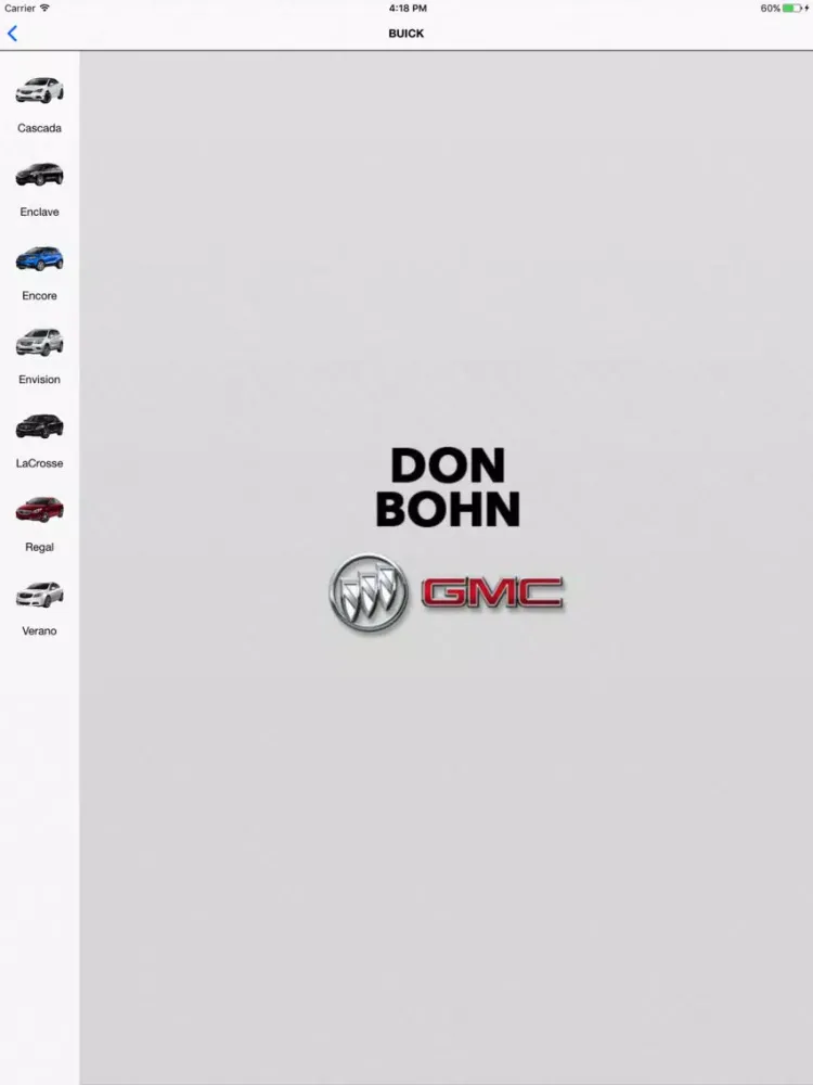 ภาพหน้าจอของ Bohn Buick GMC iPad 