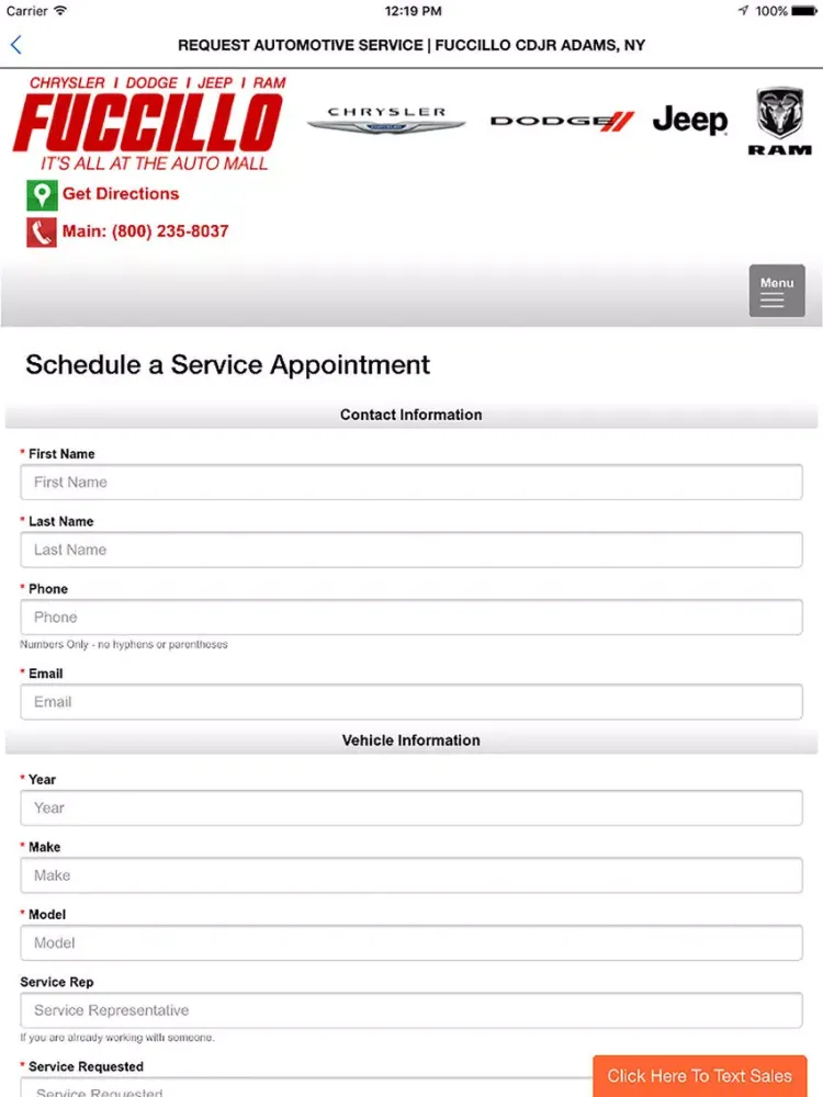 Fuccillo Dodge Chrysler Jeep iPad  Screenshots