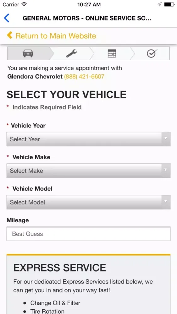 Glendora Chevrolet Screenshots