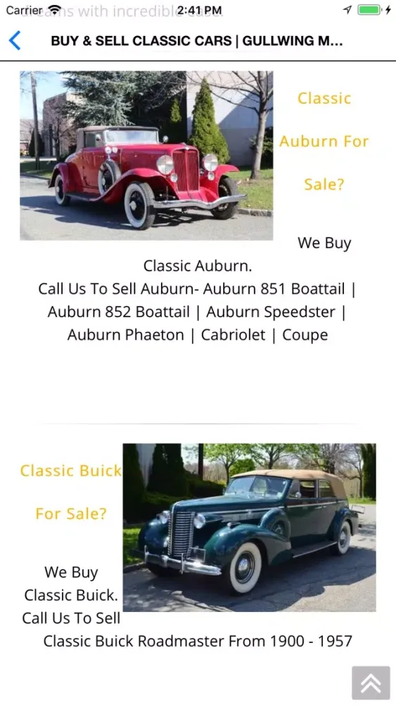 Gullwing Motor Cars Screenshots
