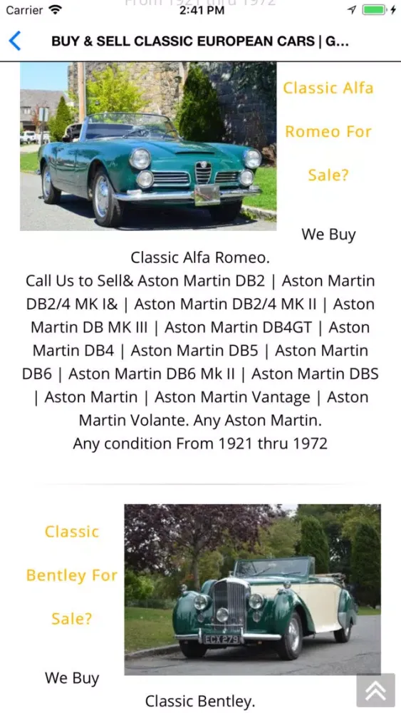Gullwing Motor Cars Screenshots