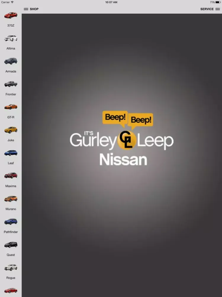 Gurley Leep Nissan iPad  Screenshots